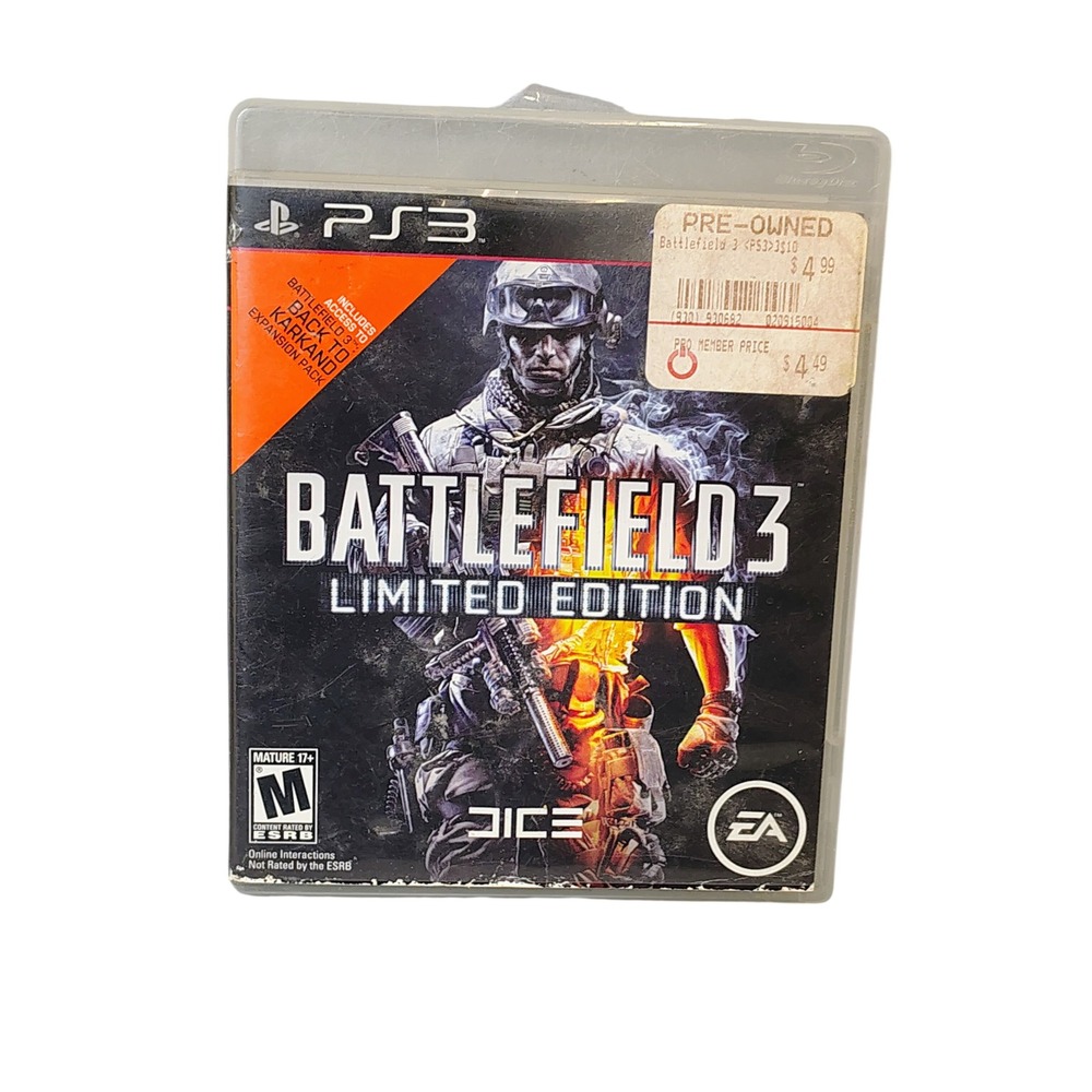 Battlefield 3 Limited Edition Sony PlayStation 3 PS3 2011 EA DICE BLUS-30762LE